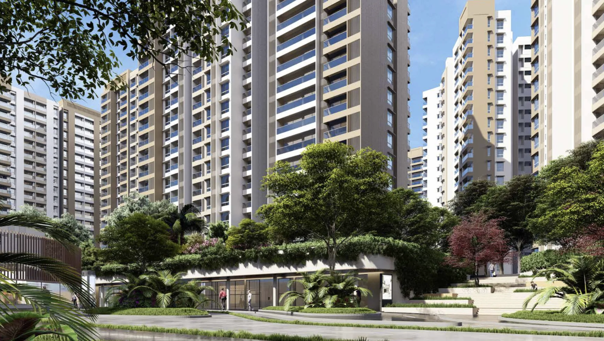 Evergreen at Prestige Raintree Park landscaped podium deck