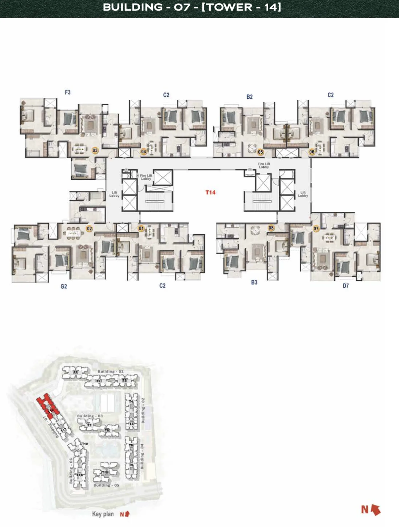 Tower 14 Floor Plate Floor Plan